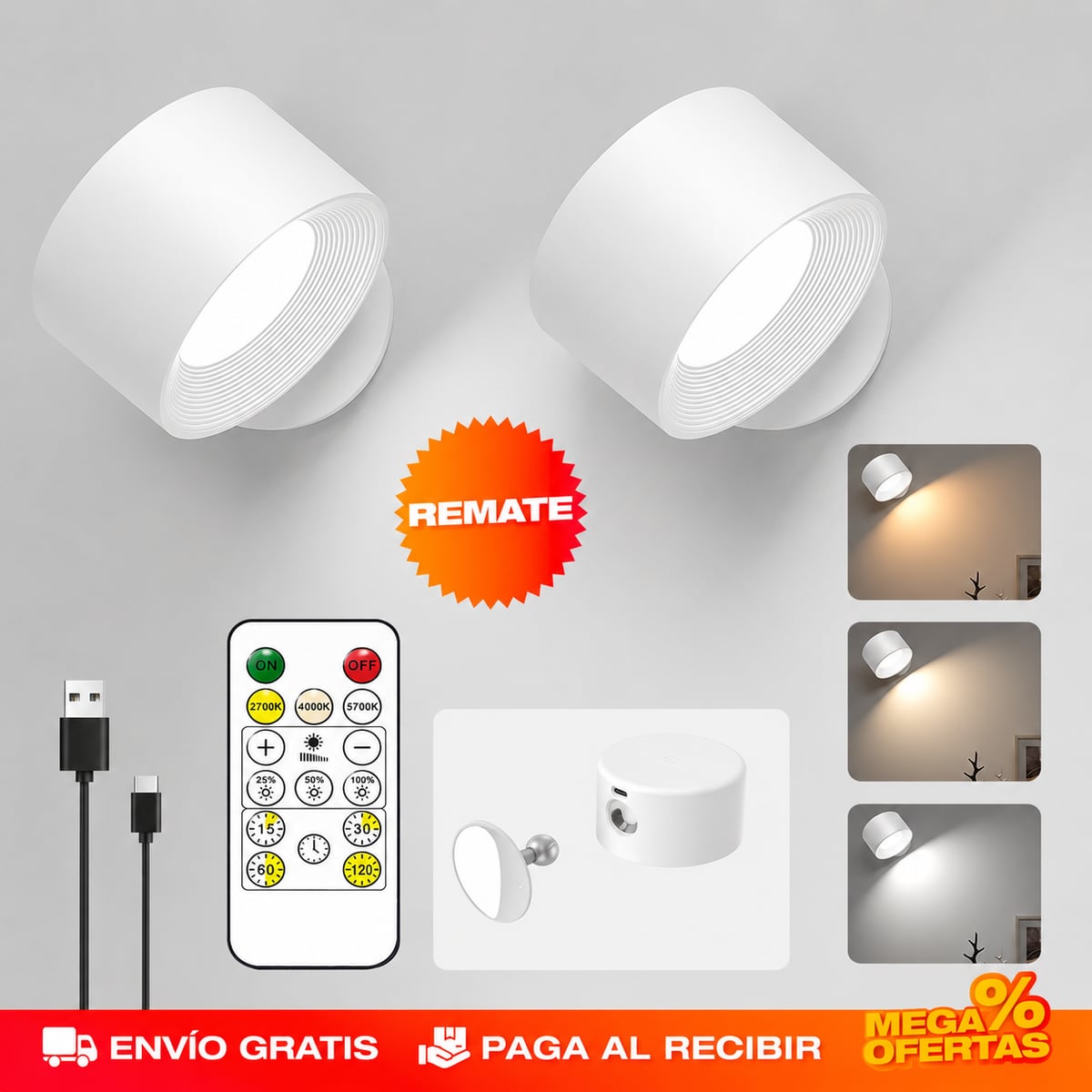 PROMO X2 LÁMPARA MAGNÉTICA