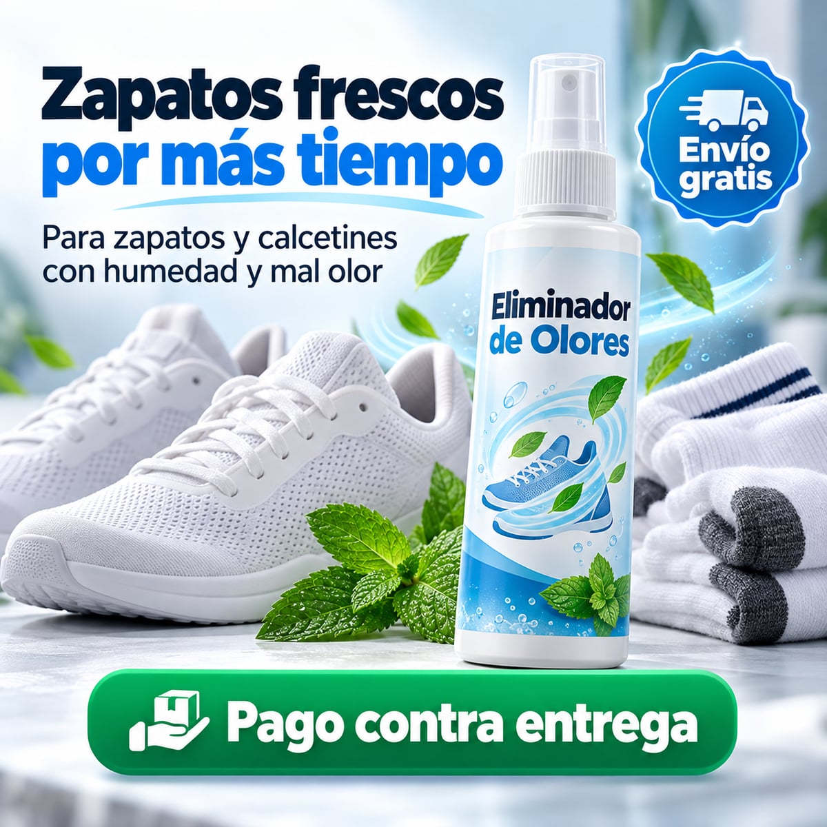 Eliminador de malos olores en zapatos y calcetines