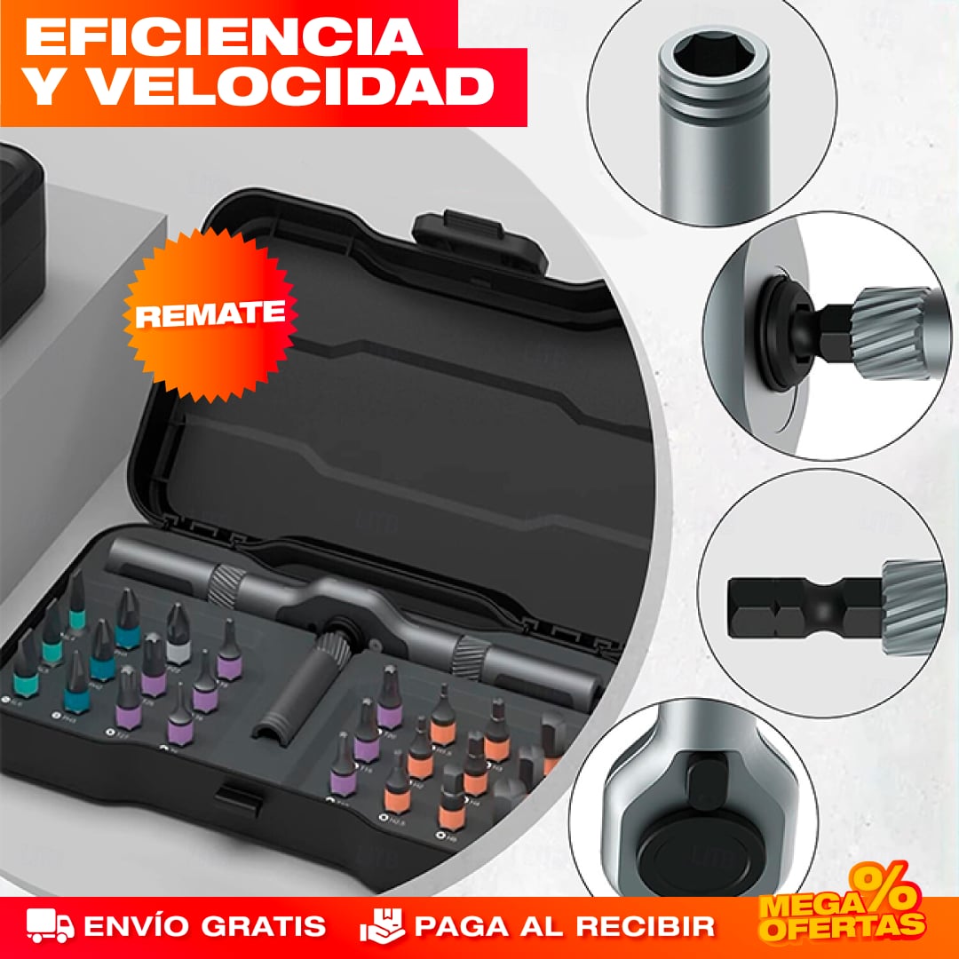 SET DESTORNILLADOR MAGNÉTICO  24 EN 1