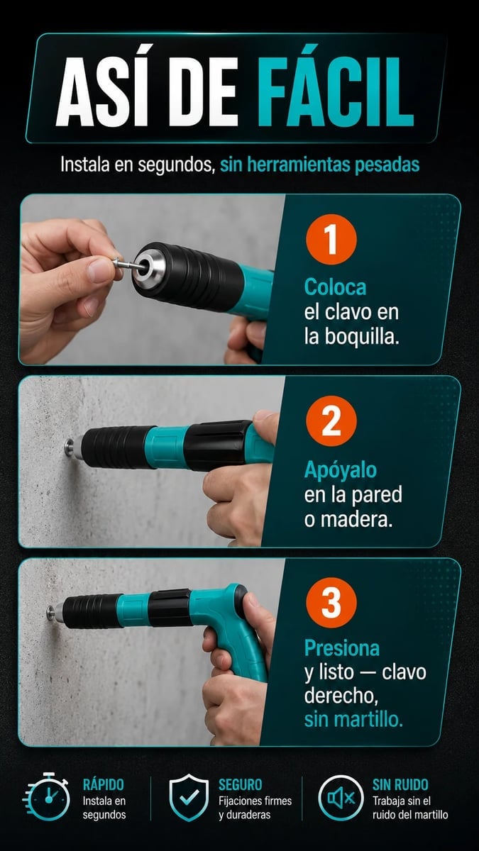 PISTOLA REMACHADORA PROFESIONAL + ACCESORIOS DE REGALO