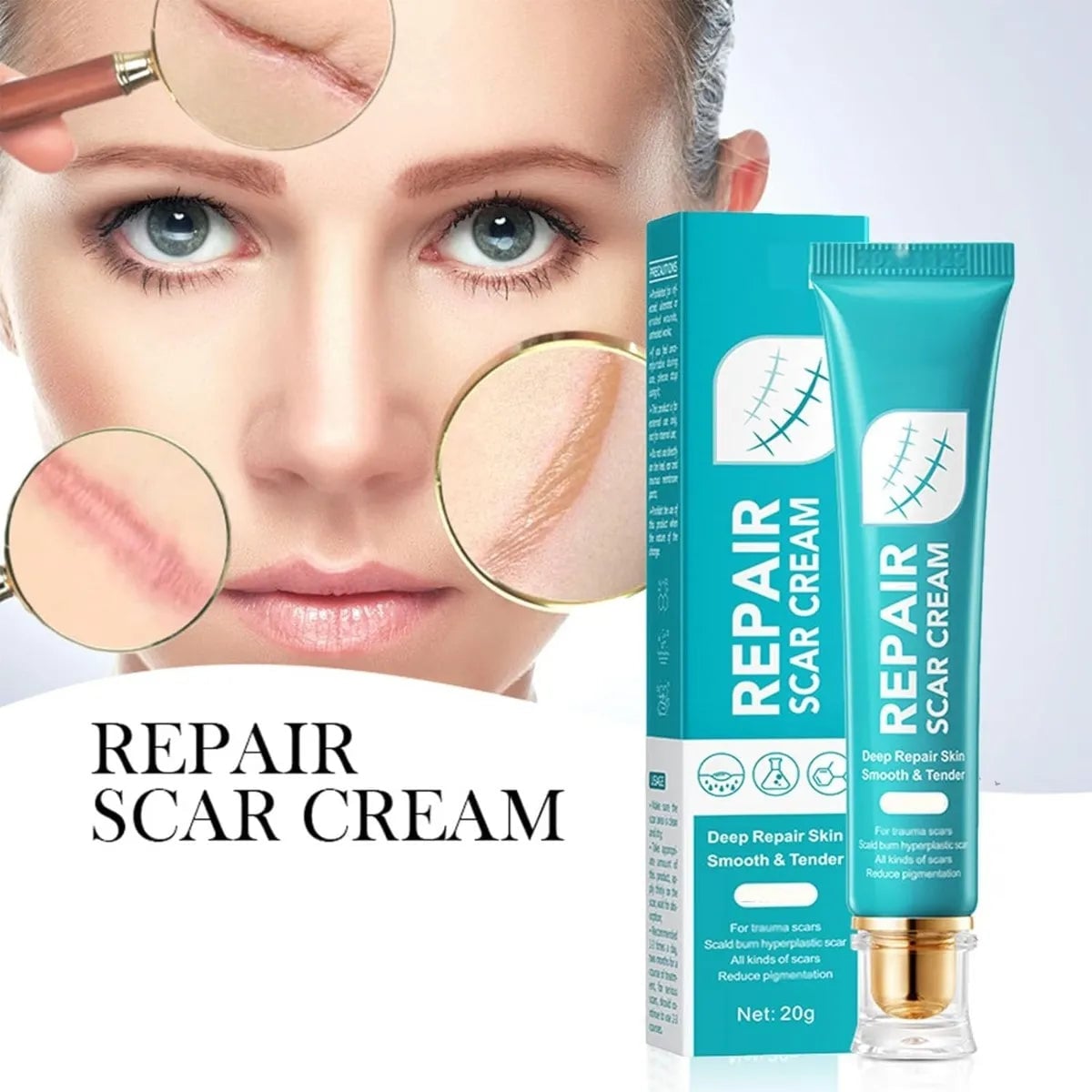Crema para eliminar cicatrices DermaSilk™ | No más cicatrices. Solo piel renovada
