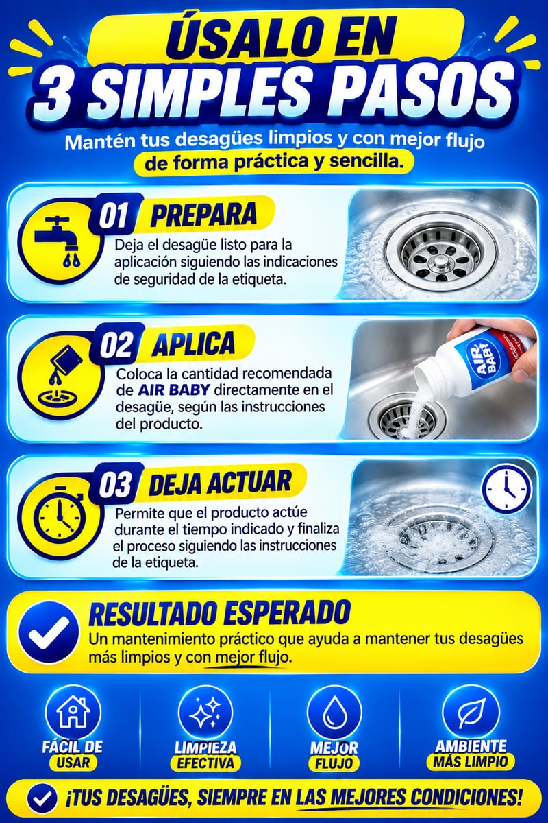 Air Baby Destapador de Tuberías y Desagües 