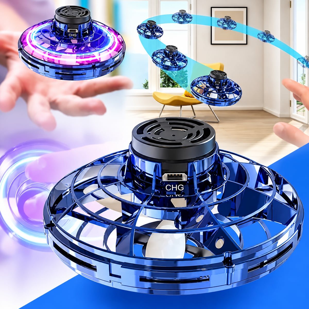 S-SPINERVOLA 🚀 OVNI VOLADOR CON LUCES LED – ¡LA DIVERSIÓN QUE VUELA!