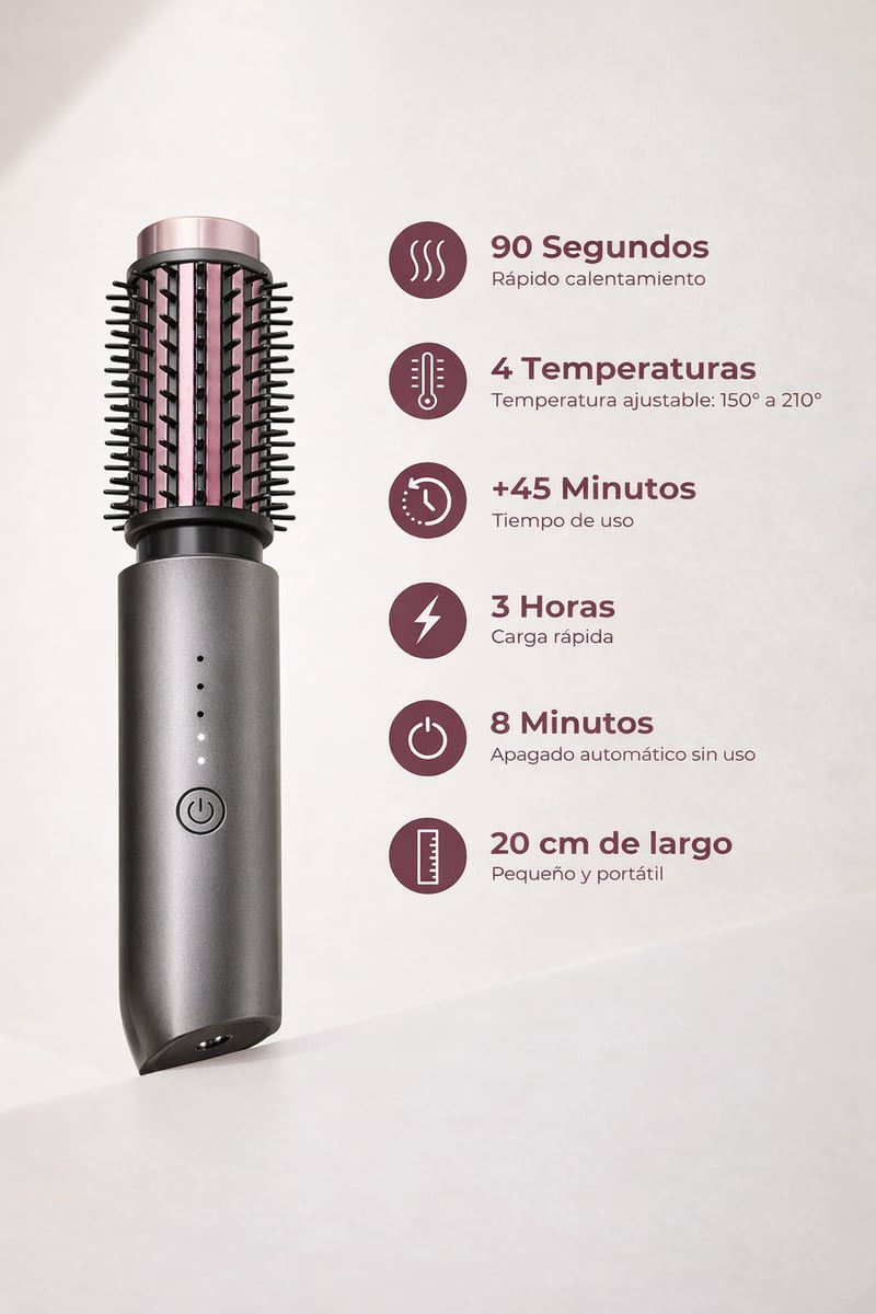 Cepillo Alisador Portatil BrushG