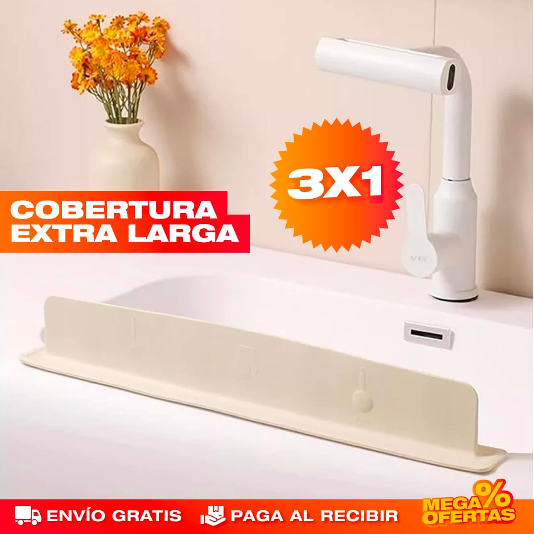 3 Protectores contra Salpicaduras de Silicona – Lava Sin Salpicar Agua por Todo Lado