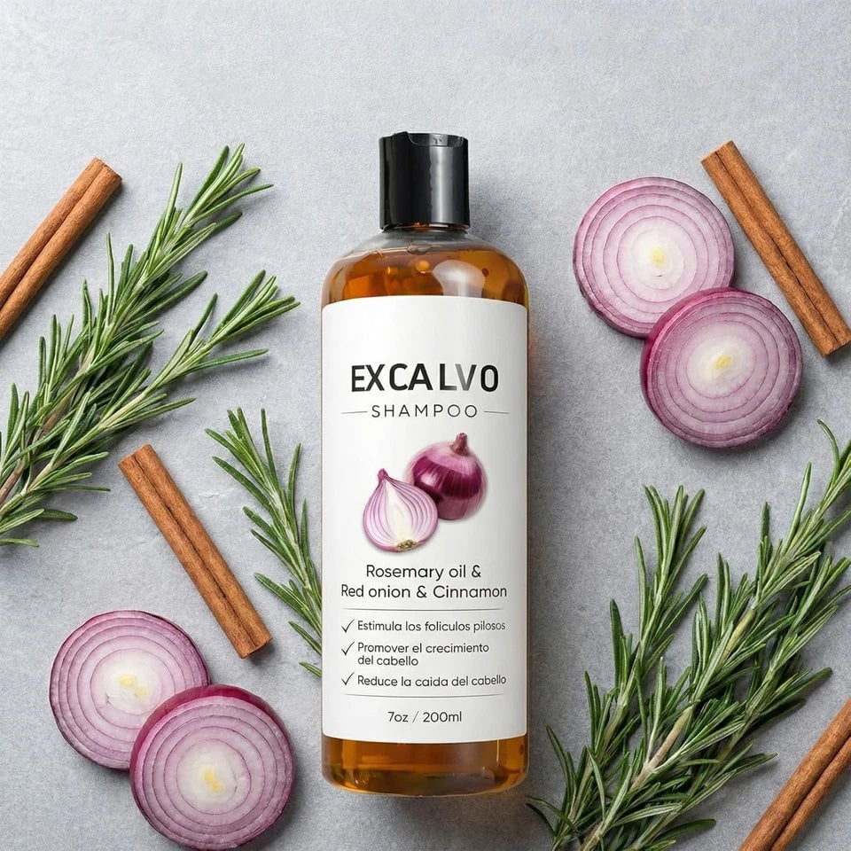 Excalvo™ Shampoo Original - 💪 Menos caída y más volumen — adiós cabellos en la almohada + ENVIO GRATIS