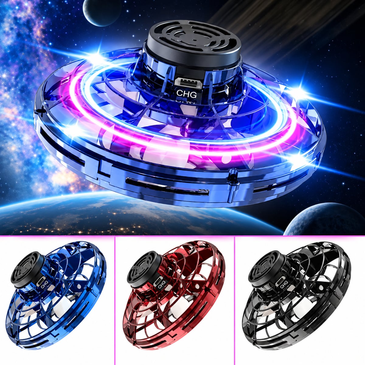 S-SPINERVOLA 🚀 OVNI VOLADOR CON LUCES LED – ¡LA DIVERSIÓN QUE VUELA!