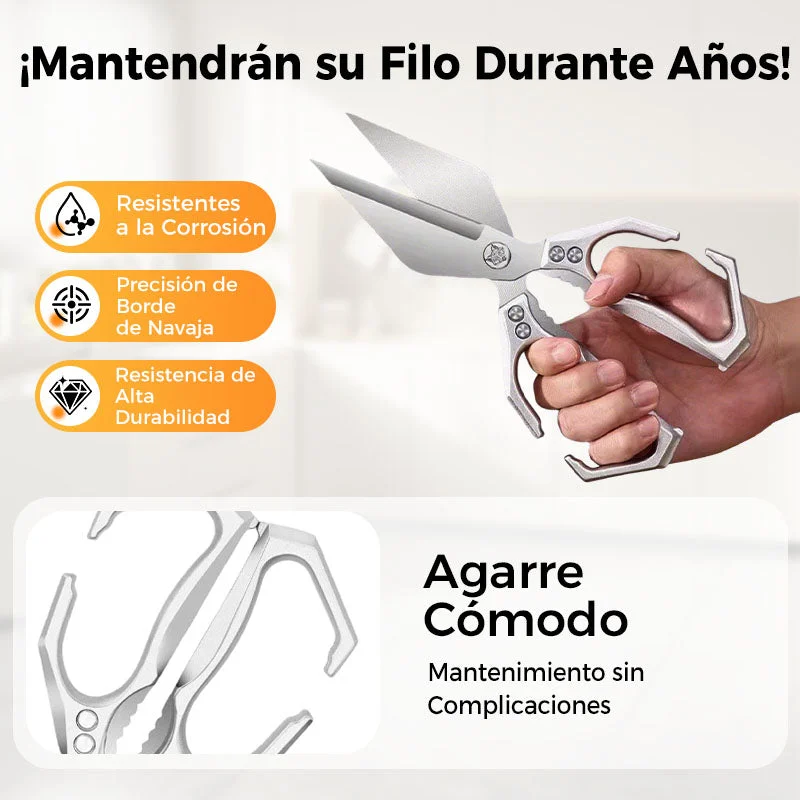 Tijeras de cocina multifuncionales para uso intensivo