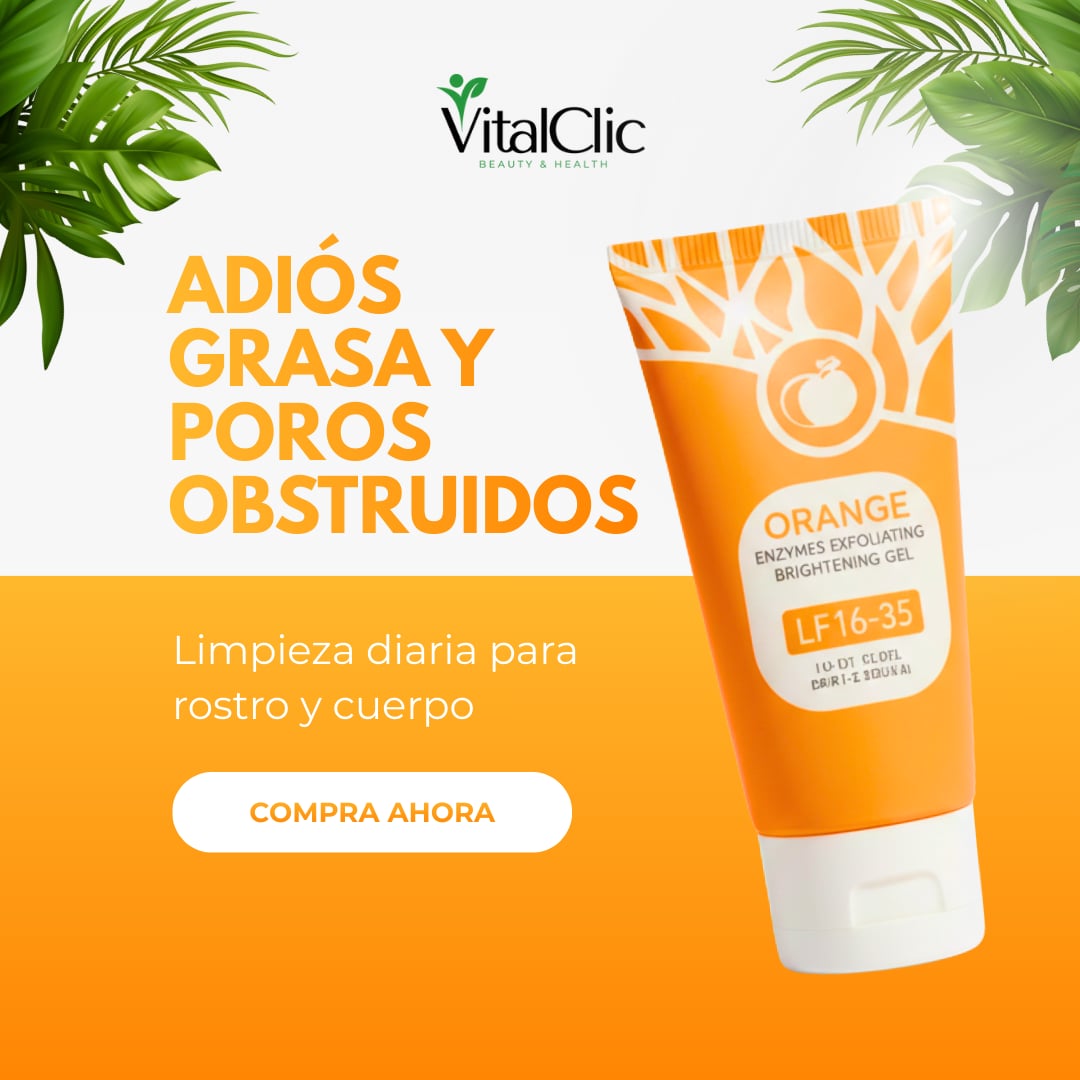 Exfoliante Orange - Aclarante y Limpiador Facial, Elimina Manchas e Hidrata tu Piel 