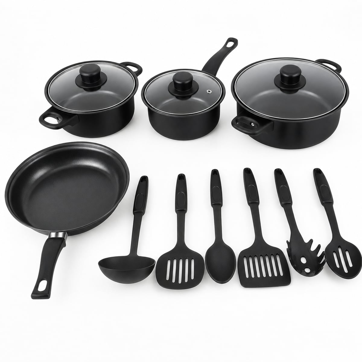 BLACK KITCHEN 13® SET COMPLETO DE COCINA — 13 PIEZAS ¡TU COCINA EQUIPADA AL MEJOR PRECIO!