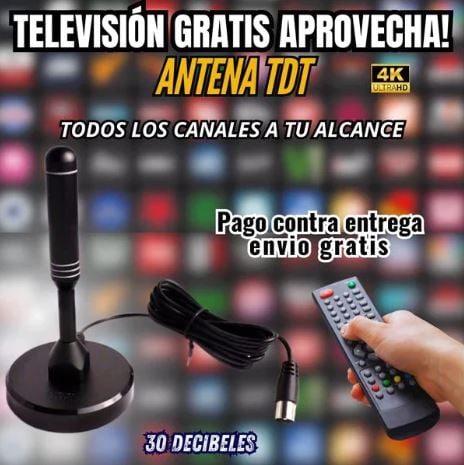 2x1 Antena Digital TV Señal HD sin pagar más