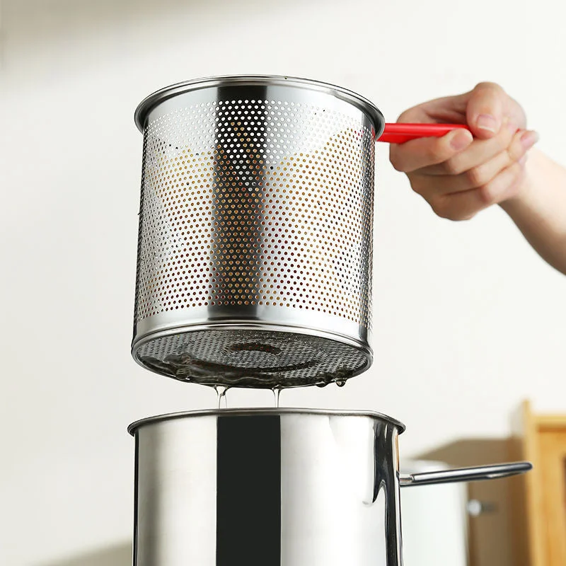 Sartén Multifuncional De Acero Inoxidable 304, Sartén Con Filtro Para Ahorrar Aceite🔥