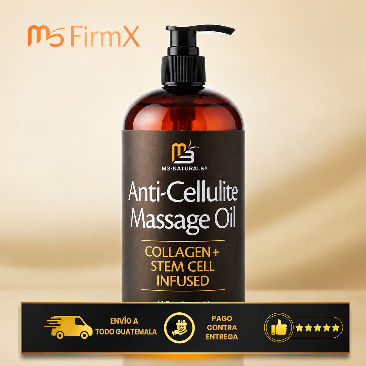 M3 FirmX - Combate la retención y celulitis naturalmente