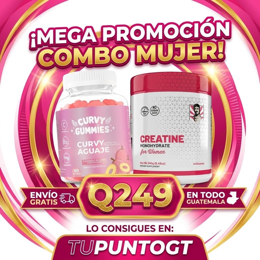TONIFICA Y MOLDEA CON ESTA MEGA PROMO DE CREATINE MONOHIDRATE + CURVY GUMMIES😱👇+ ENVIO GRATIS 🎁