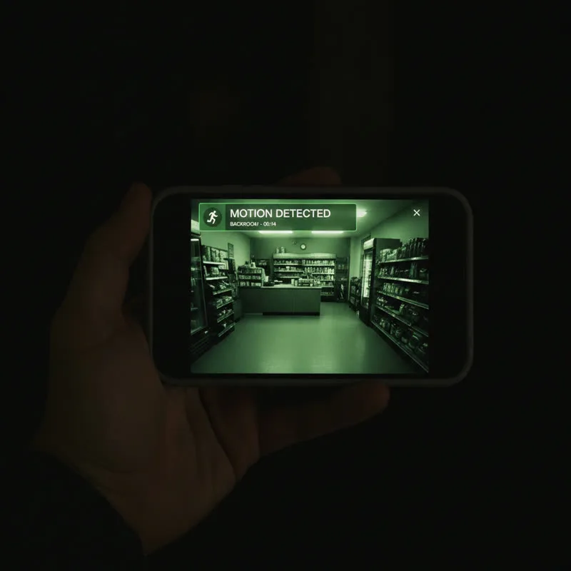 Alerta de movimiento en el celular con visión nocturna