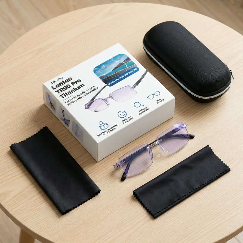 Lo que recibes: lentes, estuche y paño