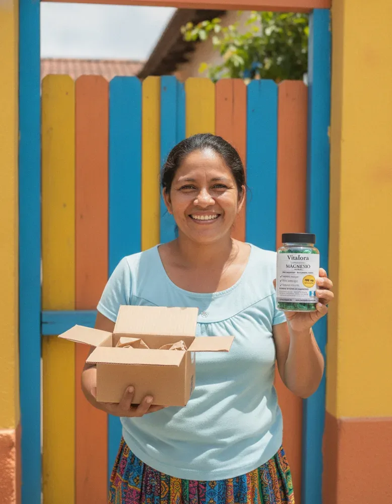 Clienta recibiendo su pedido