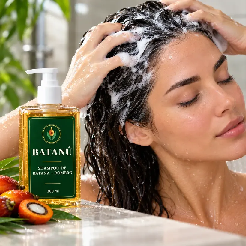 Masaje del shampoo en la raíz