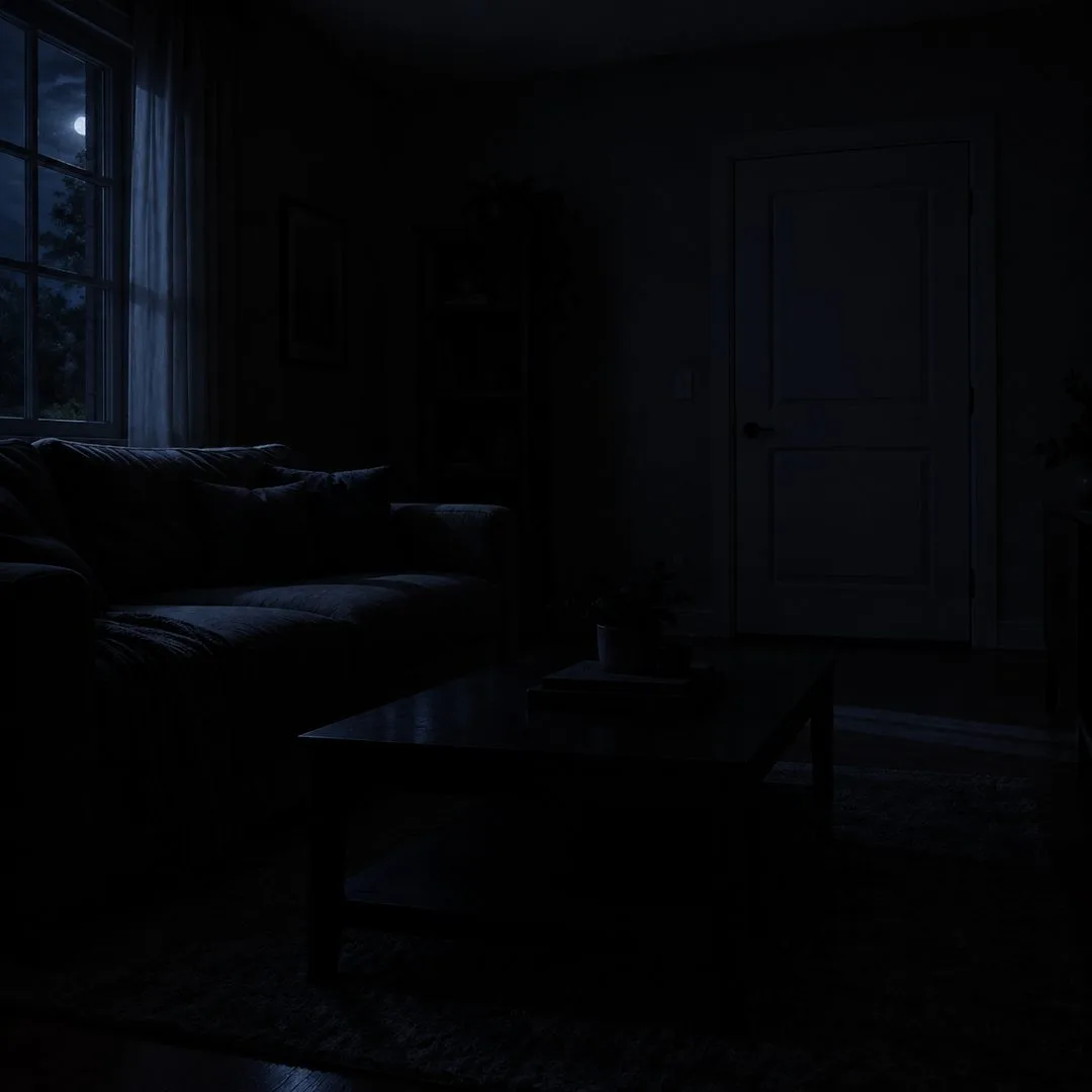 Sin visión nocturna: sala a oscuras