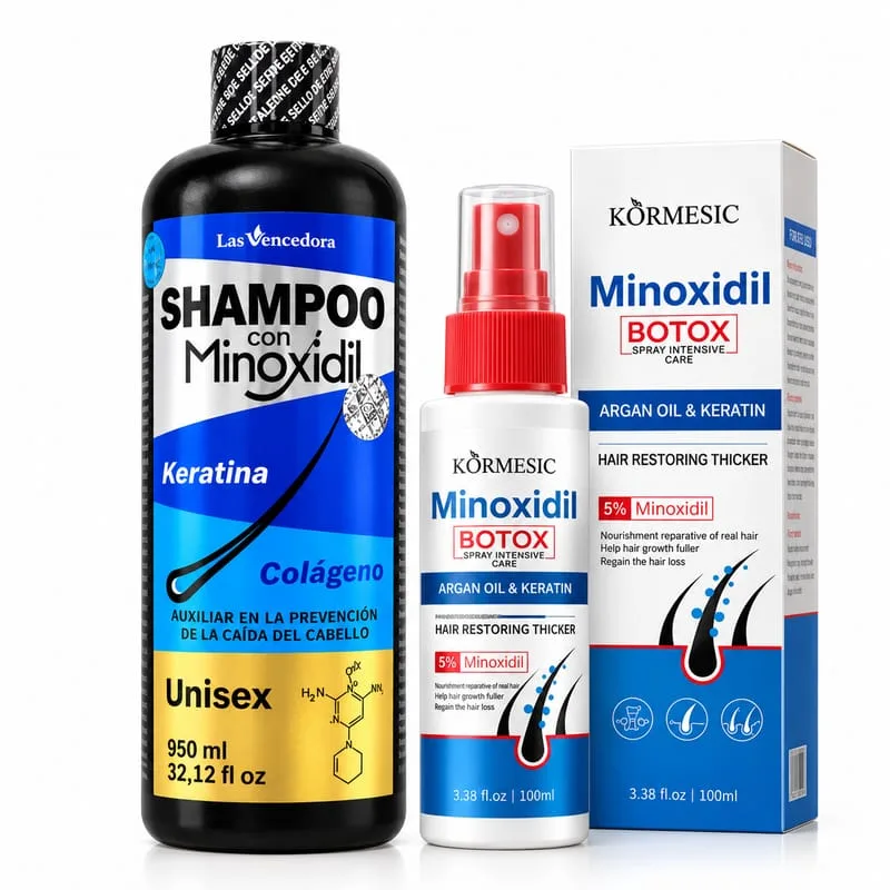 Shampoo y Spray Minoxidil