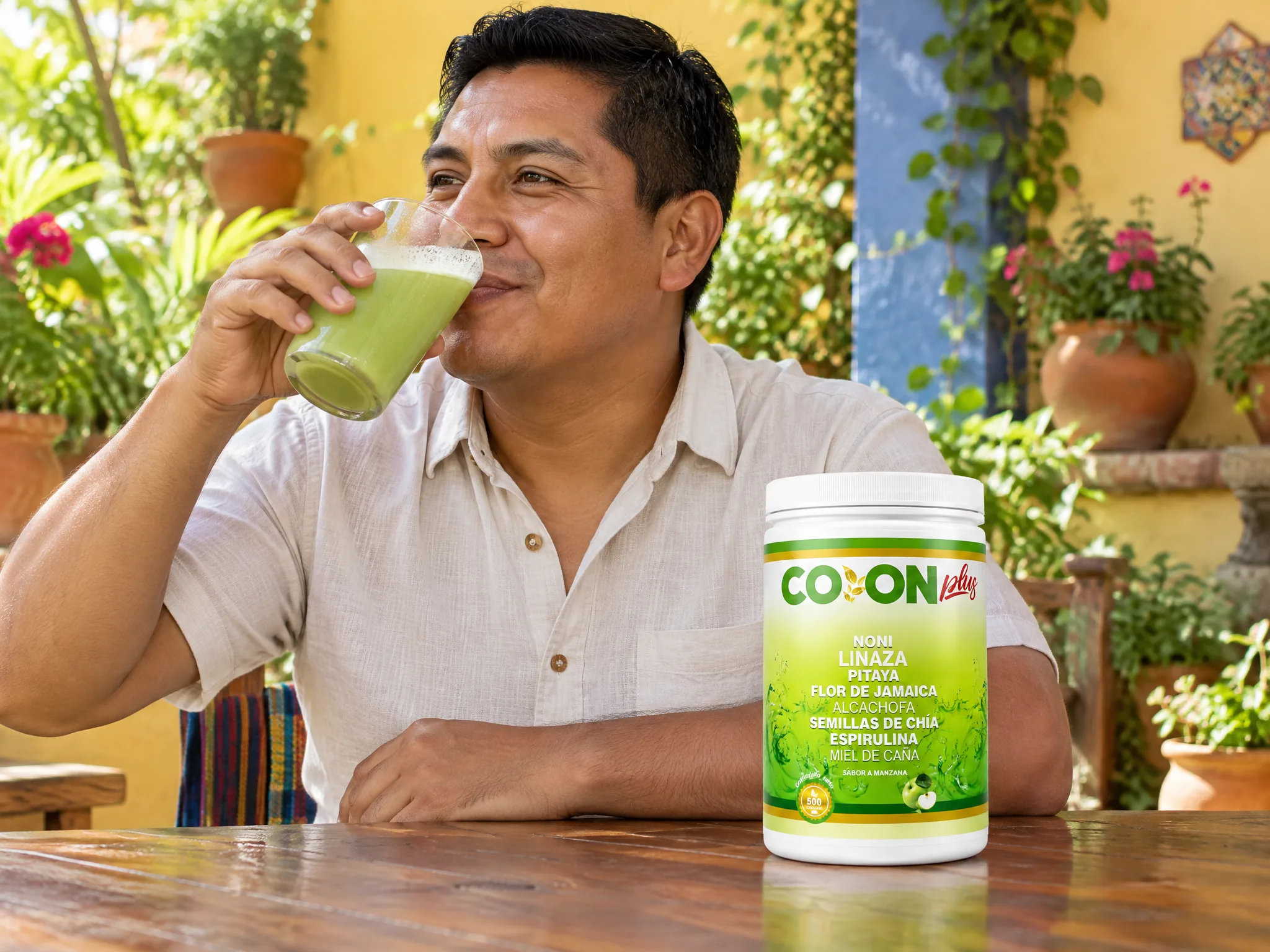 Carlos tomando COLON Plus