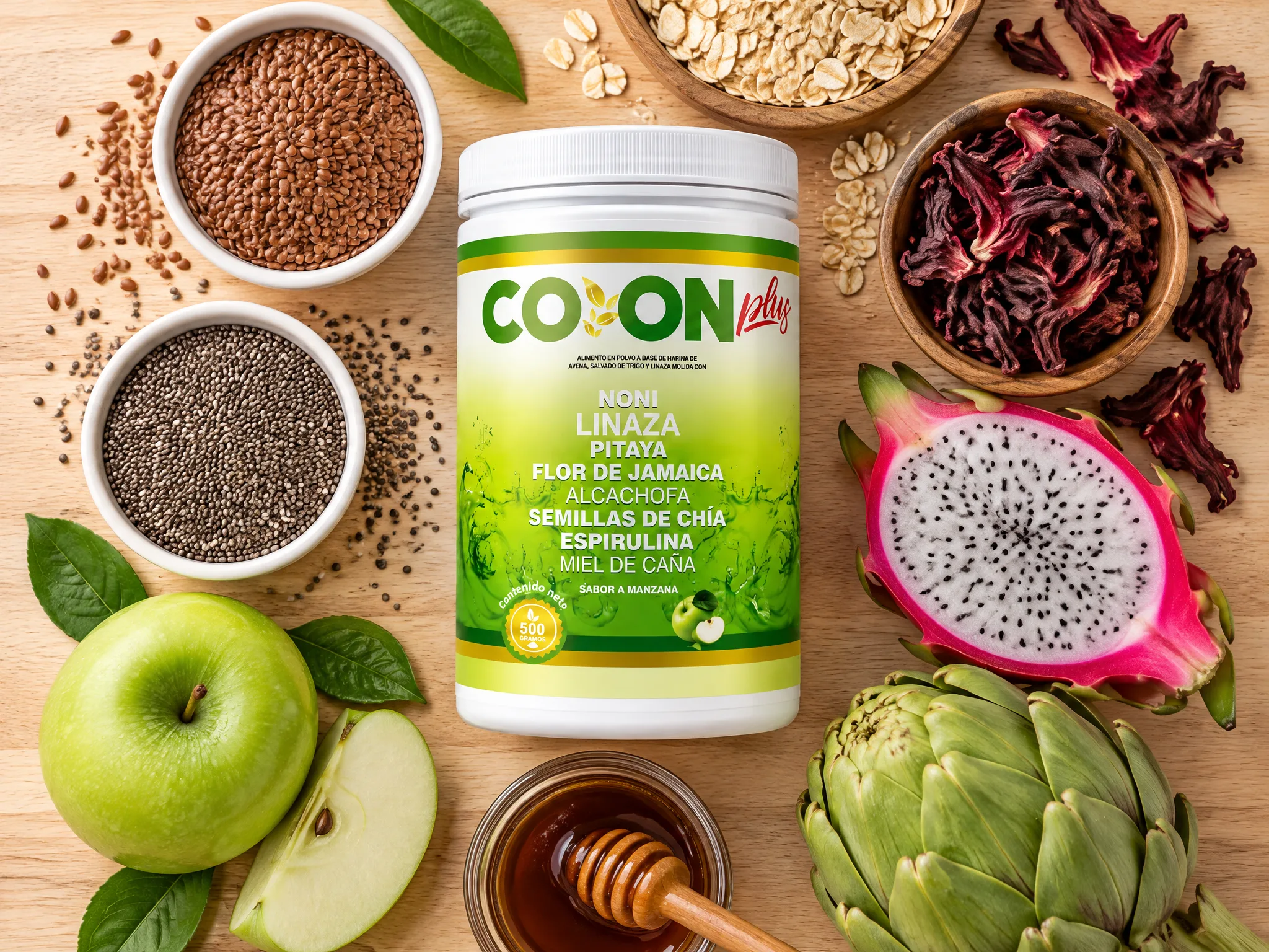 COLON Plus con sus ingredientes naturales